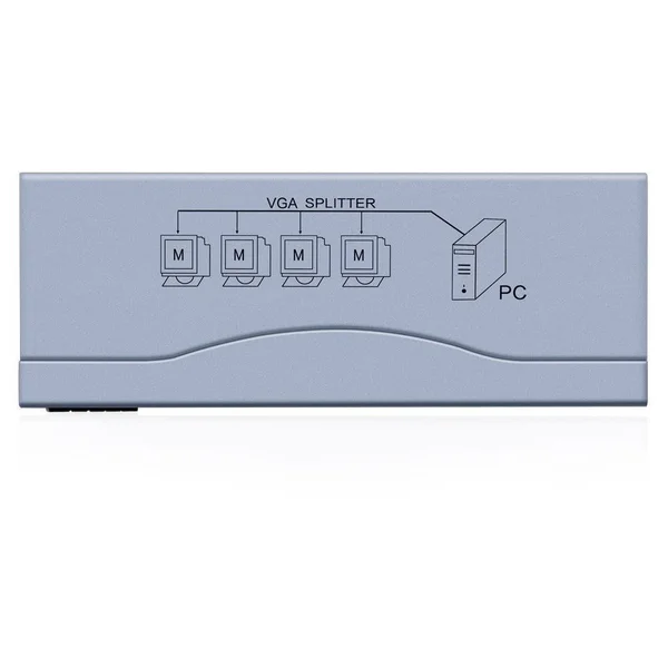 DTech Powered 1 in 4 Out VGA Video Splitter Distribution Amplifier 500MHz Supports High