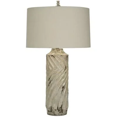 34x22 Cream/Gray Standard Table Lamp The Natural Light