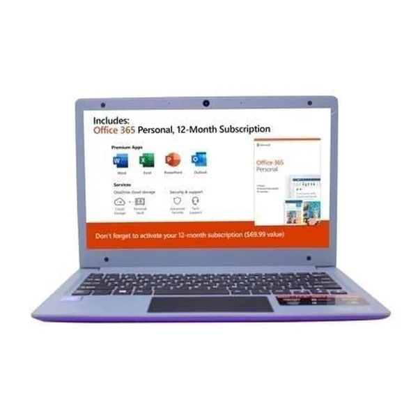 Evoo Tev-c-116-1-pr 11.6 Ultra Thin Laptop - FHD, Dual Core, 4GB Memory, 32GB