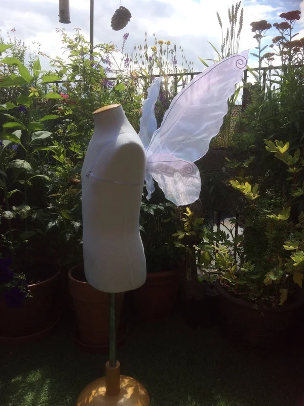 Fairy Wings - Tinkerbell Style, White, Iridescent, Small, Children Size