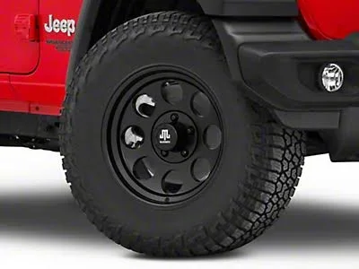 Jeep Wrangler Mammoth 8 Aluminum Matte Black Wheel; 17x9 J133429