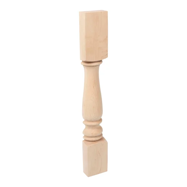 35-1/4 in. x 5 in. Unfinished North American Solid Hard Maple Plain Half Round Kitchen Island Leg