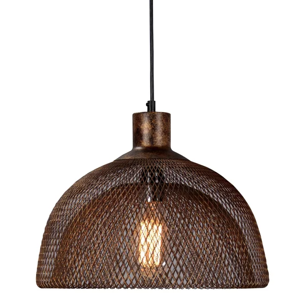 Dual Layer Mesh Design Metal Frame Chandelier - Medium, Rustic Bronze