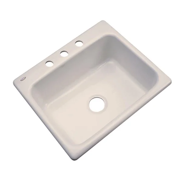 Thermocast Inverness Drop-In Acrylic 25 in. 3-Hole Single Bowl Kitchen Sink in Desert Bloom 22361