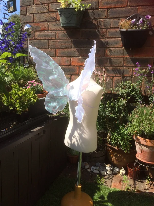 Fairy Wings - Tinkerbell Style, White, Iridescent, Small, Children Size