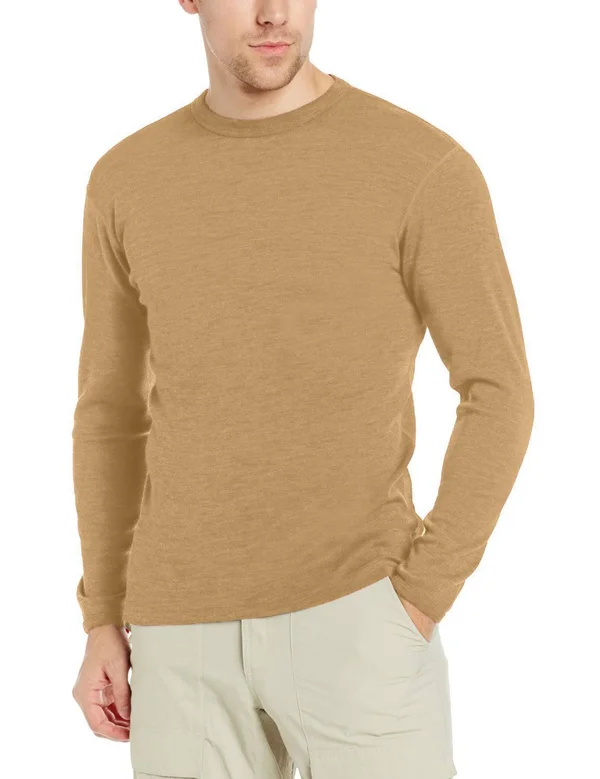 Minus33 Merino Wool 718 Ticonderoga Men's Lightweight Crew Desert Sand XL