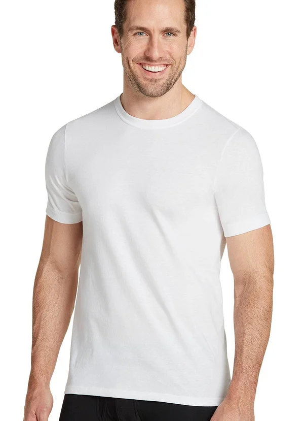 Jockey Big & Tall Classic Crew Neck T-Shirt- 6 Pack in White, Size 6XL