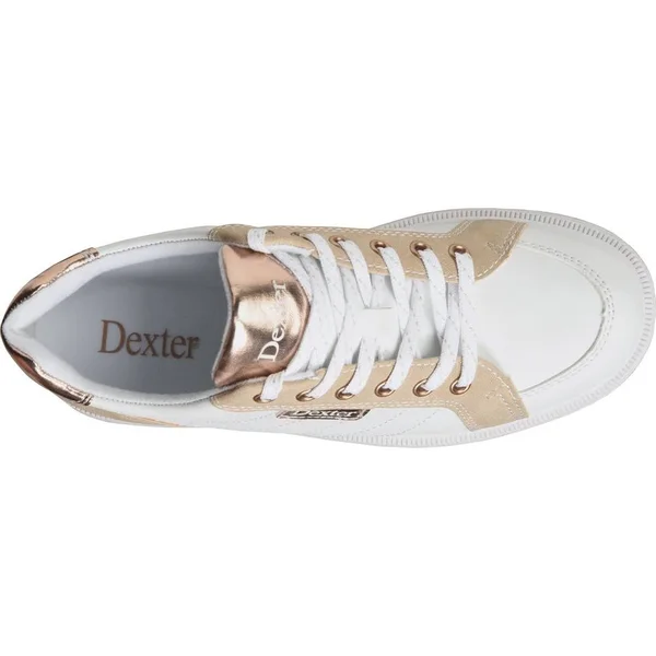 Dexter Groove IV White Rose Gold Womens Wide Bowling Shoes 6