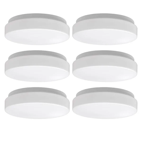 Commercial Electric Low Profile 7 in. White Round 4000K Bright White LED Flush Mount Ceiling Light 810 Lumens Modern Smooth Cove