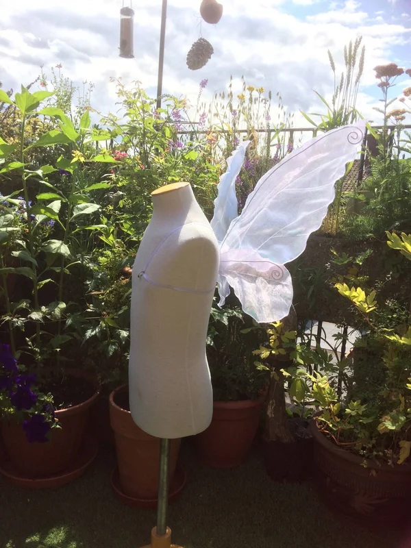 Fairy Wings - Tinkerbell Style, White, Iridescent, Small, Children Size