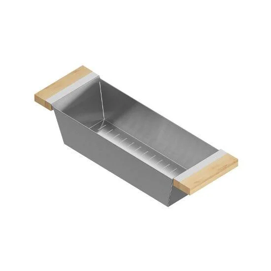 Julien - Colander for 18in Sink, Maple Handles, 6X19X4-1/4 - 205325