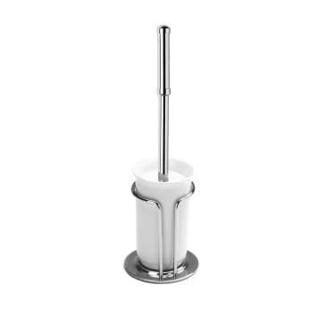 Samuel Heath L40-PN Ceramic Toilet Brush Set with Holder - Polished Nickel