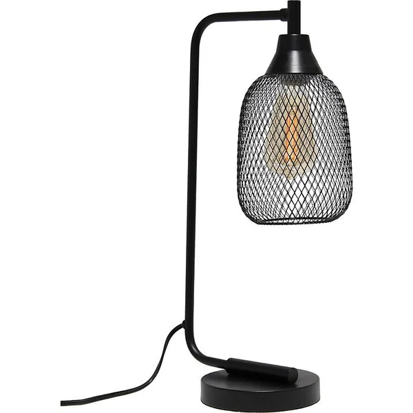 Lalia Home Industrial Mesh Desk Lamp, Matte Black