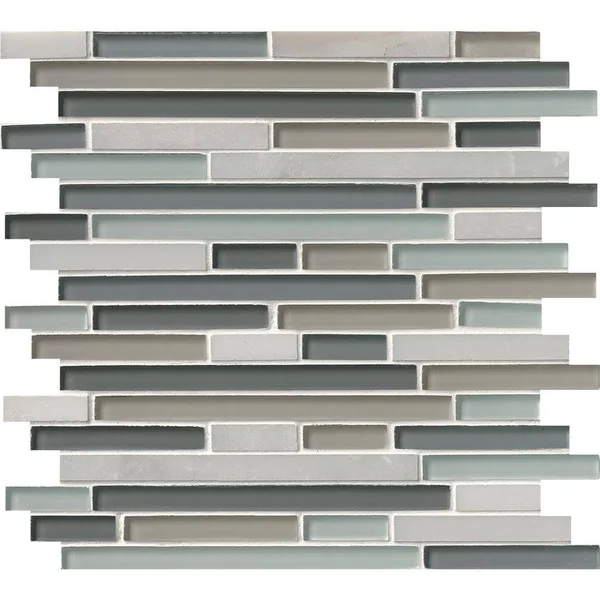 MSI Keystone Blend Interlocking 12 in. x 12 in. x 8mm Glass Stone Mesh-Mounted Mosaic Tile (10 Sq. ft., CASE)