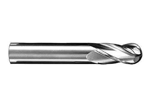 SGS 30186 1B 4 Flute Ball End General Purpose End Mill - Uncoated with Flat, 5/8x22 Cutting Diameter, 1-1/4x22 Cutting Length, 5