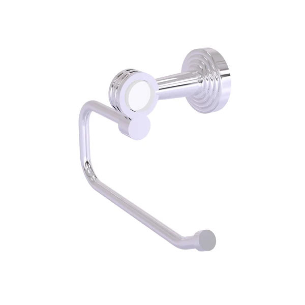 Allied Brass PB-24ED-PC Pacific Beach Collection European Style Toilet Tissue Holder with Dotted Accents Polished Chrome