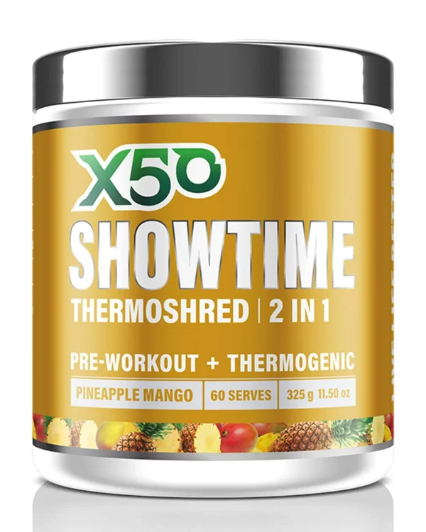 X50 Showtime Thermoshred 60 Serves Pineapple Mango