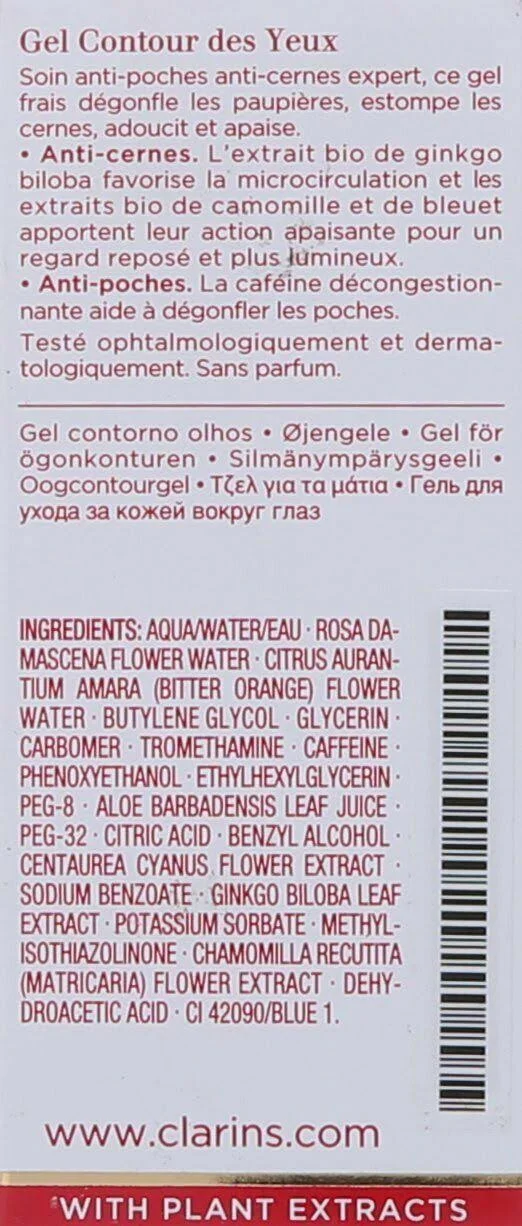 Clarins New Eye Contour Gel for Unisex - 0.7 Ounce