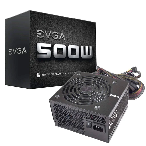 EVGA 500 W1, 80+ White 500W Power Supply( 100-W1-0500-KR)