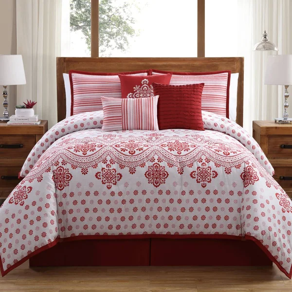 White Birch Alba 7 Piece Comforter Set, King