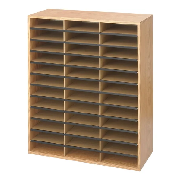 Safco Products Wood/Corrugated Literature Organizer, 36 Compartment 9403