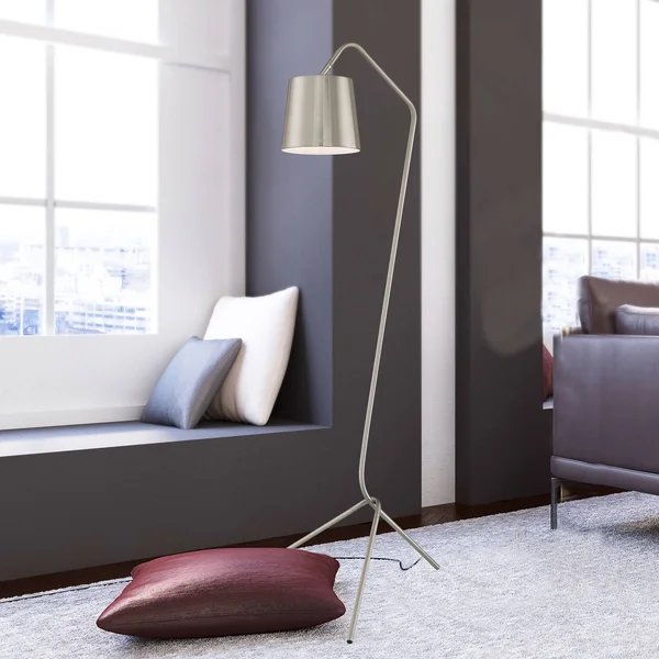 Lite Source Quana Floor Lamp Brushed Nickel LS-83032BN