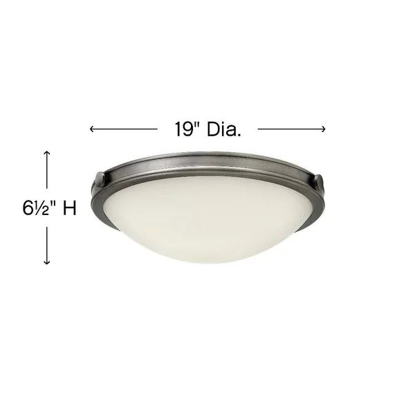 Hinkley Maxwell Flush Mount Ceiling Light - Antique Nickel 3783AN