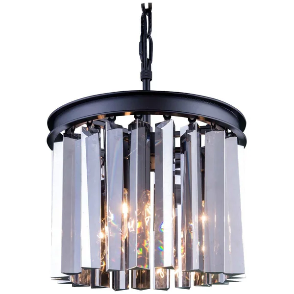 Elegant Lighting-1208D16MB-SS/RC-Sydney - 16 inch 3 Light Pendant