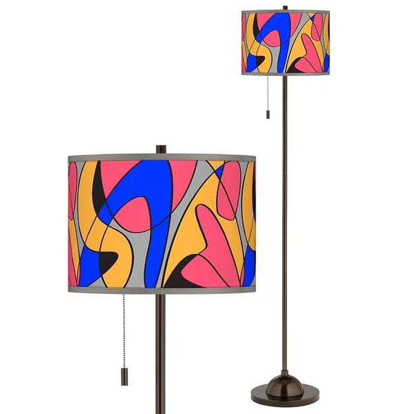 Pop Modern Giclee Glow Bronze Club Floor Lamp - Style #83V13