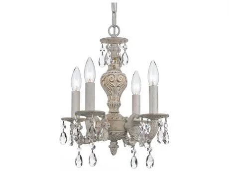 Crystorama 5024-VB-CL-SAQ Paris Market 4 Light Spectra Crystal Bronze Mini Chandelier