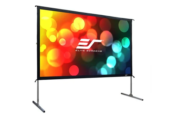 Elite Screens Yard Master 2 Series OMS100HR2 Rear Projection Screen with Legs - Silver