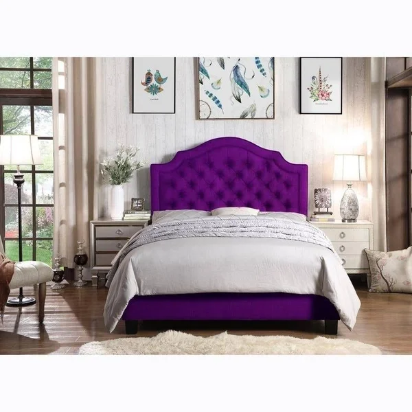 Rosevera Angelo Upholstered Platform Bed, Full Size in Gray