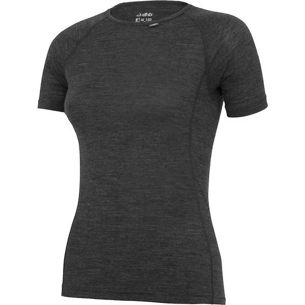 dhb Womens Merino Short Sleeve Base Layer - UK 8 - Dark Grey