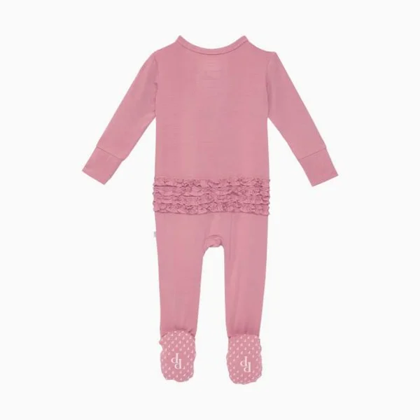 Posh Peanut - Eloise - Footie Ruffled Zippered One Piece 3-6M