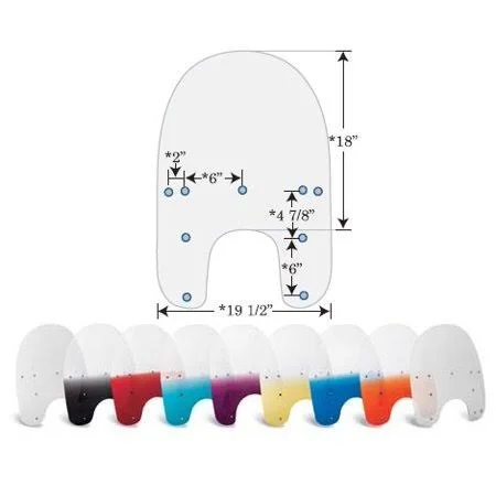 Memphis Shades Mep6236 17in. Replacement Plastic for HD Detachable Compact Windshield Gradient Blue