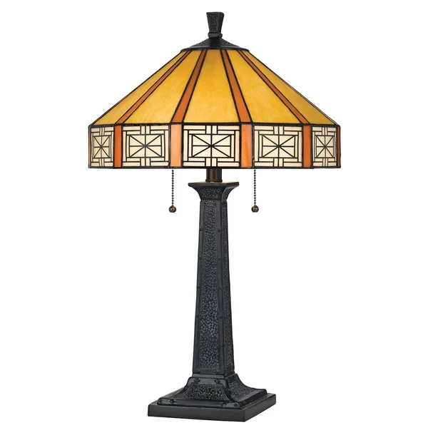 Cal Lighting BO-2718TB 60W x 2 Tiffany Table Lamp