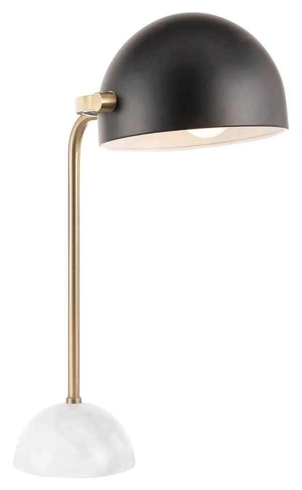 Contemporary Table Lamp, Marble/Gold Finish/Black by Ashley HomeStore
