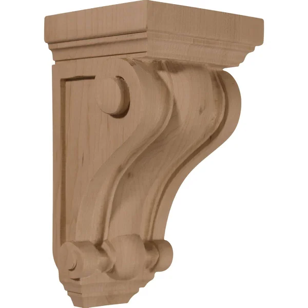 Ekena Millwork CORW04X04X07DECH 4x22W x 4x22D x 7 1/2x22H Devon Traditional Wood Corbel, Cherry