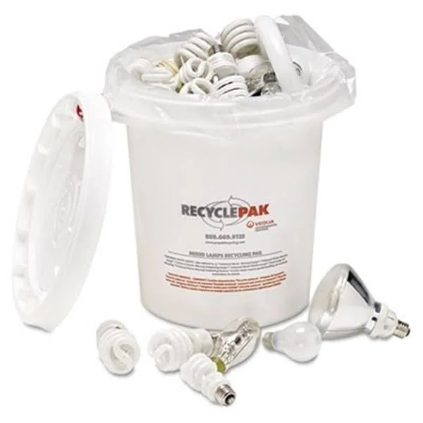 Recyclepak Prepaid Mixed Lamp Recycling Pail - 5 Gallon