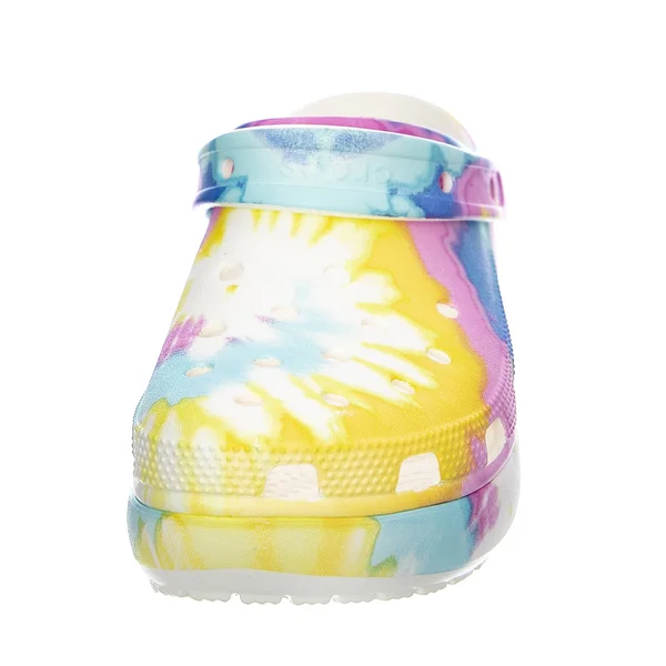 Crocs Women's Classic Tie Dye Platform Clogs, White
