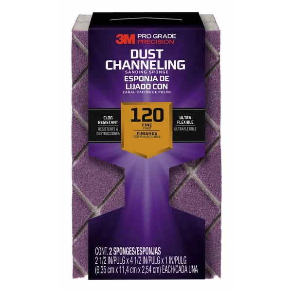 Pro Grade Precision 4-1/2 in. x 2-1/2 in. x 1 in. 120 Grit Fine Ultra Flexible S