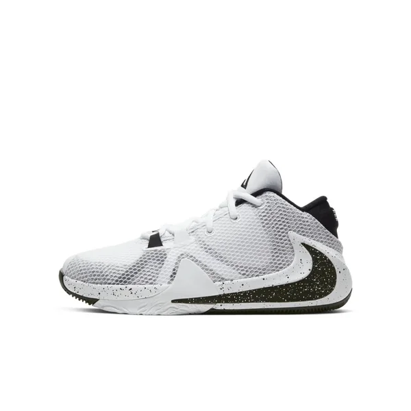 Nike Zoom Freak 1 White/Black Kids& Basketball Shoe Size 4.5