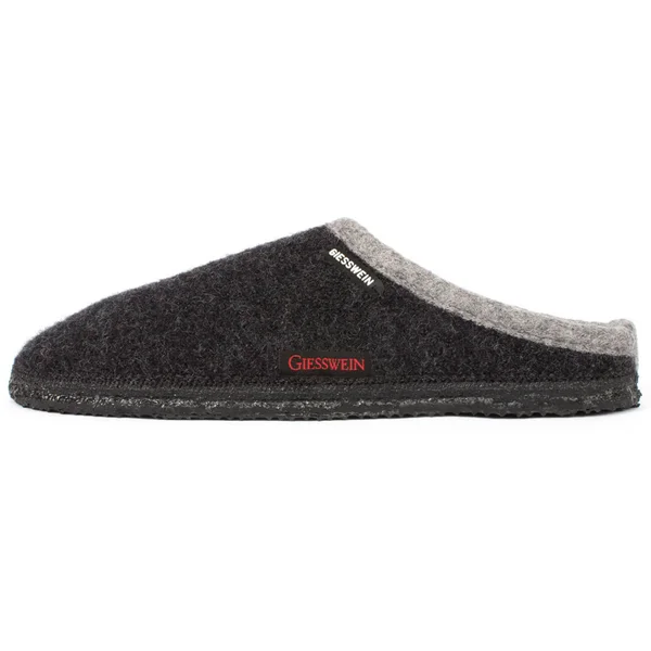Giesswein Slippers Dannheim - Unisex - Color: anthracite - Size: 52EU - EU52 - Slippers - Shoes