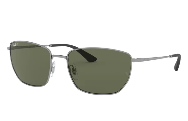 Ray Ban RB3653 Sunglasses - 004/9A Gunmetal/Green