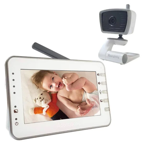 Moonybaby 4.3 Inches Large LCD Video Baby Monitor with Power Saving/Vox Voice