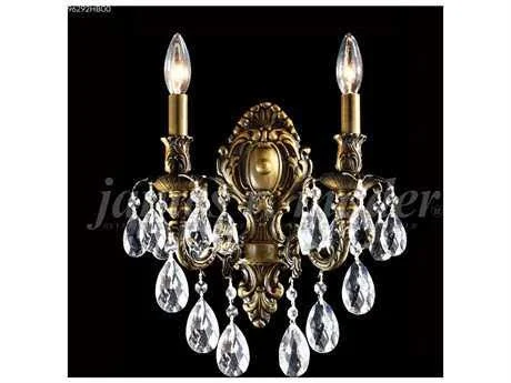 James R Moder 96292HB11 Nova Paris 2 Arm Cast Brass Sconce