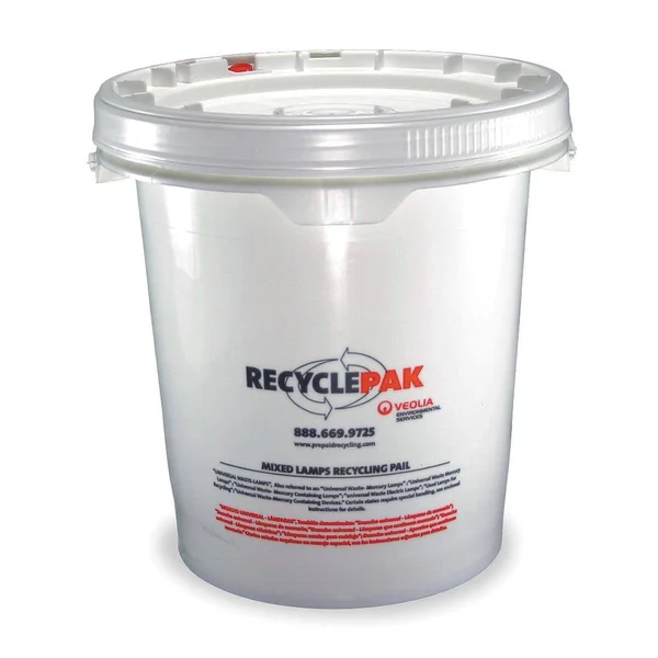 Recyclepak Prepaid Mixed Lamp Recycling Pail - 5 Gallon
