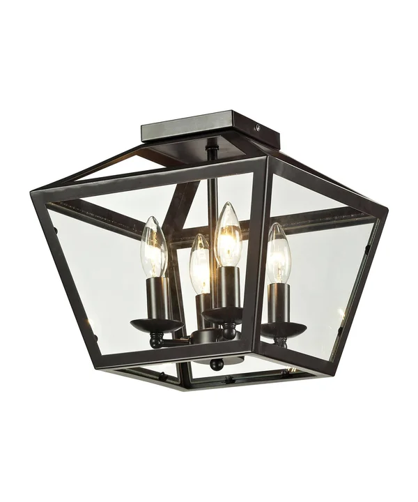 Elk Lighting 31506/4 Alanna 2 Light Flush Mount in Oil Rubbed Bronze