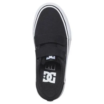 DC Shoes Boys& Trase V Sneakers Black, White 5.5