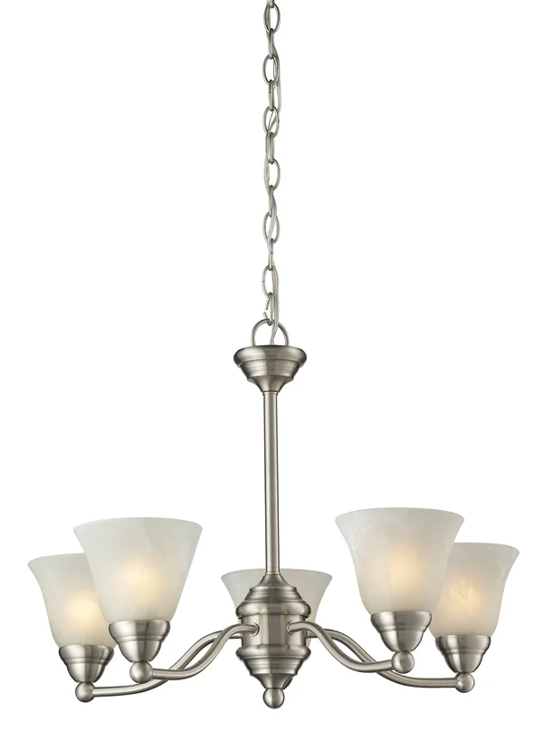 Z-Lite Athena 5 Light Chandelier - Brushed Nickel 2110-5